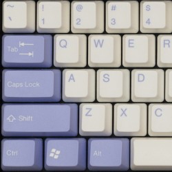 Tai-Hao White & Light Purple ABS Double Shot Keycap Set